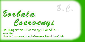 borbala cservenyi business card