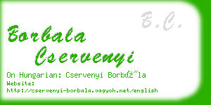 borbala cservenyi business card